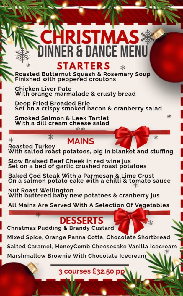 Christmas menu - Foxhunter Park